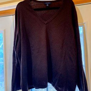 Lands End brown 3x (24W-26W) cashmere sweater